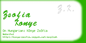 zsofia konye business card